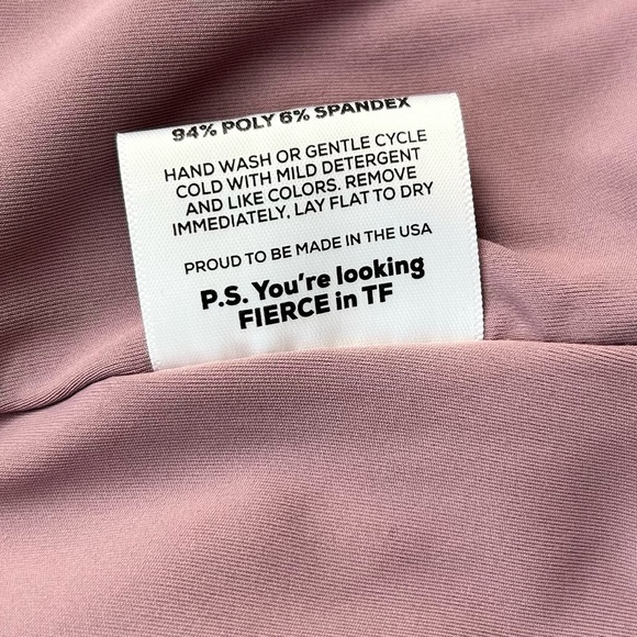 TIGER FRIDAY Women’s One-Shoulder Ruffle Dance Leotard Mauve BONUS Cover Top XS - Picture 10 of 15